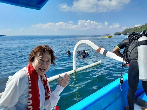 明日バリ島挙式だけど、親族でファンダイブ・バリ島ブルーパラダイスダイビング