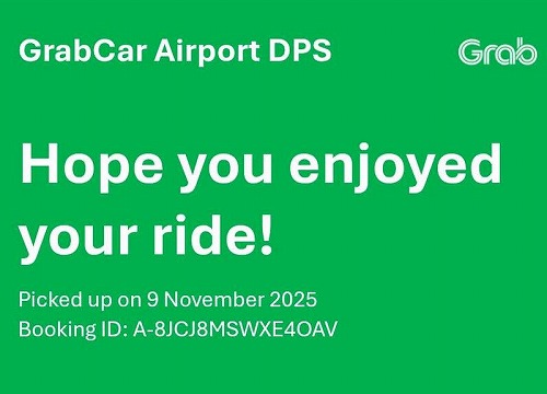 デンパサール空港からGrabタクシー・バリ島・バリ島ブルーパラダイスダイビング