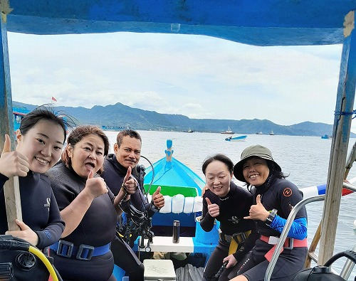 女子のフリーデーは1日ダイビング・バリ島ブルーパラダイスダイビング